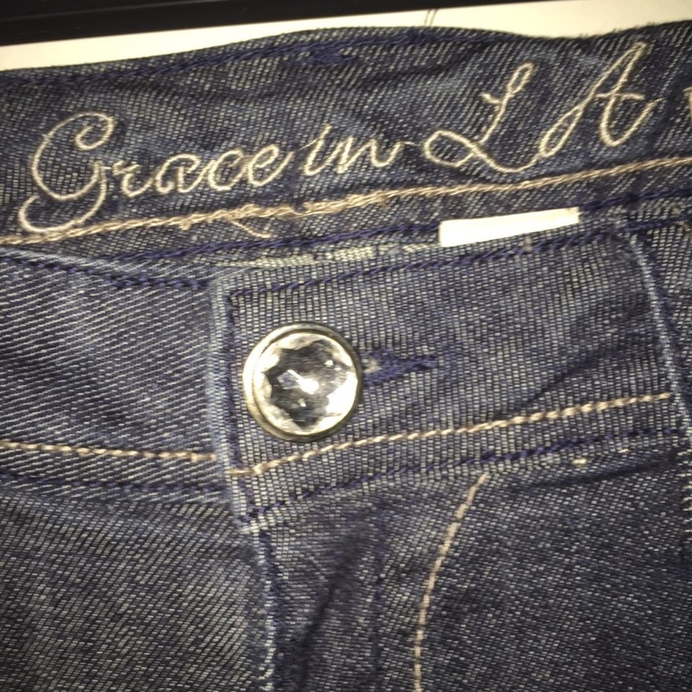 Blue jean straight leg with Rhinestone - Picture 6 of 6